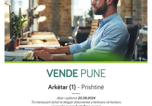 VENDE PUNE – Arkëtar/Cashier (1) Prishtinë